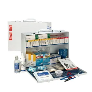 2 Shelf First Aid ANSI 2015 Class B  Metal Cabinet, with Meds