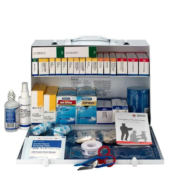 2 Shelf First Aid ANSI 2015 Class B  Metal Cabinet, with Meds