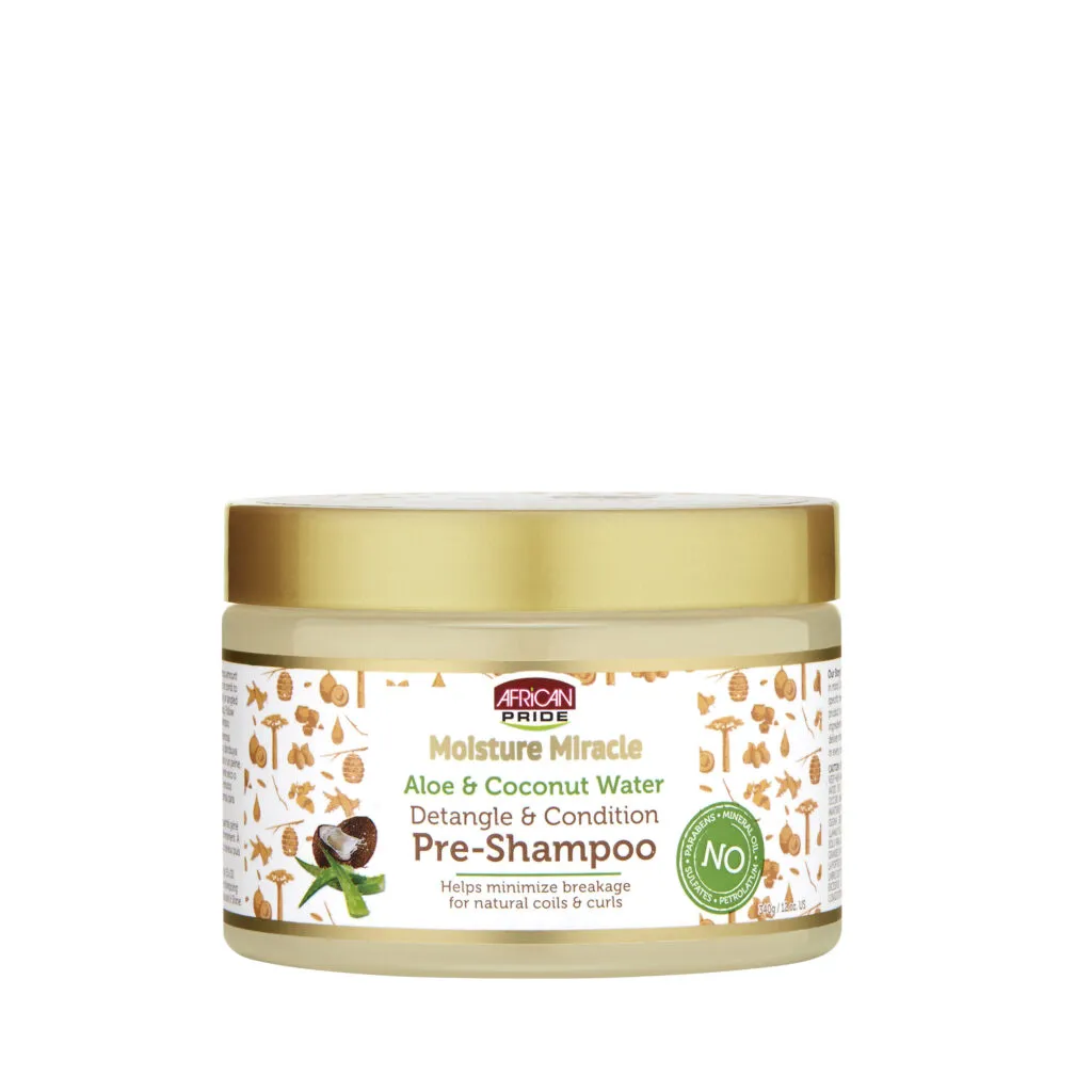 African Pride Moisture Miracle Aloe & Coconut Water Pre-Shampoo 12oz