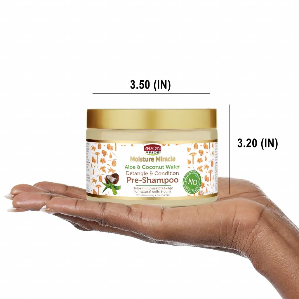 African Pride Moisture Miracle Aloe & Coconut Water Pre-Shampoo 12oz