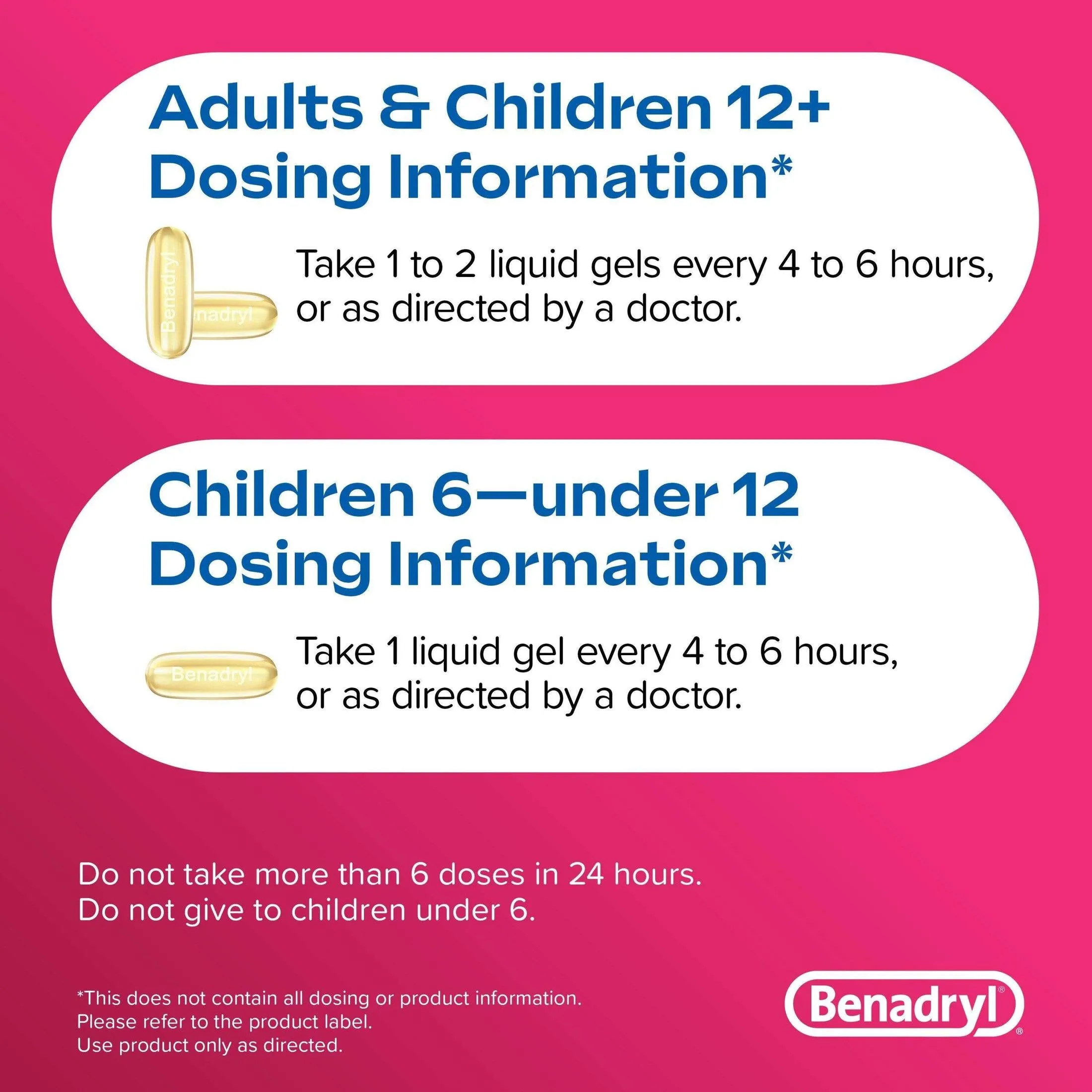 Benadryl Allergy Dye-Free Liqui-Gels 25 mg - 24 ea