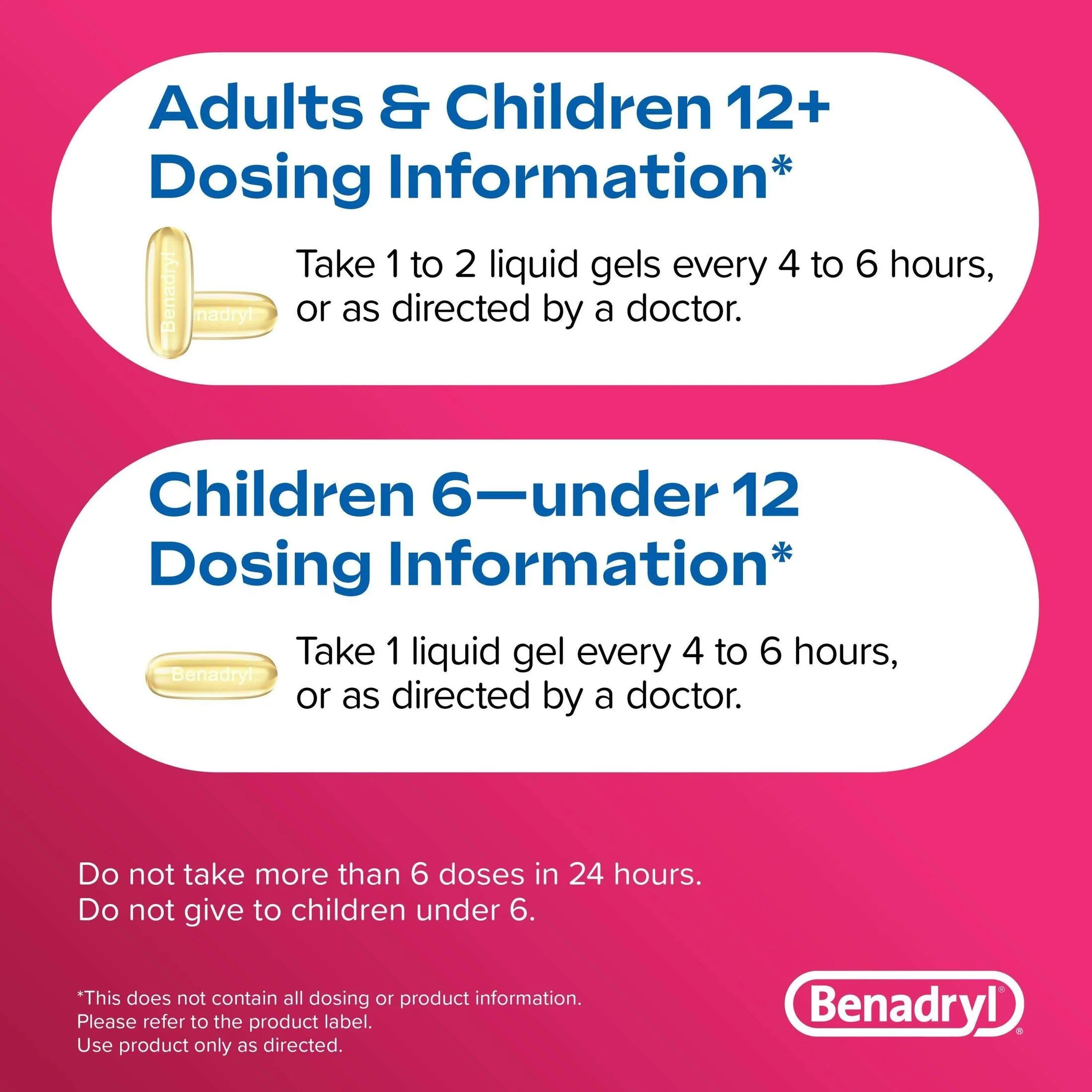 Benadryl Liqui-Gels Diphenhydramine Allergy and Sinus Treatment - 48 Capsules