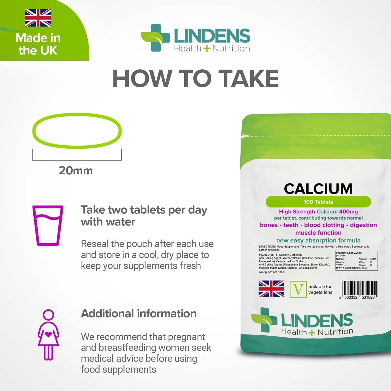 Calcium 400mg Tablets