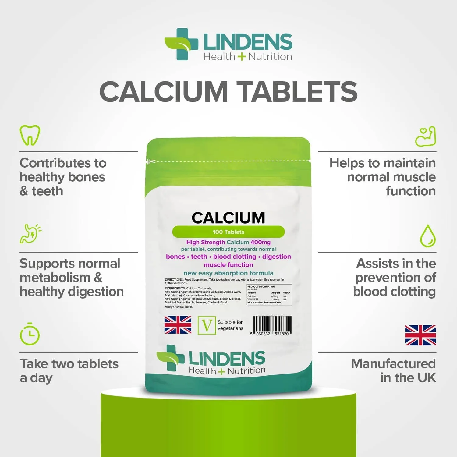 Calcium 400mg Tablets