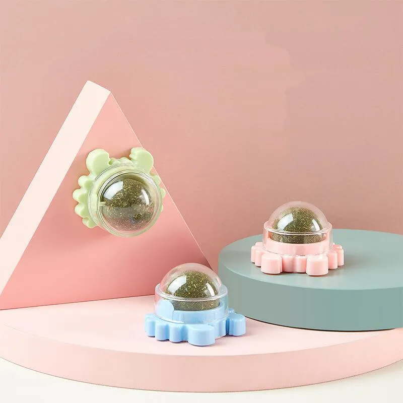 Cat Catnip Ball Toys Crab Base