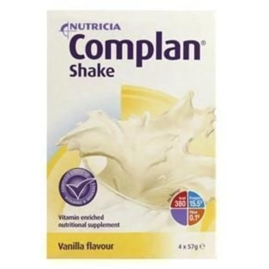 Complan Shake Vanilla Flavour Sachets 4 x 57g (A)