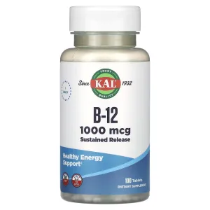 Dietary supplement KAL B-12, 1000 mcg., 100 tablets