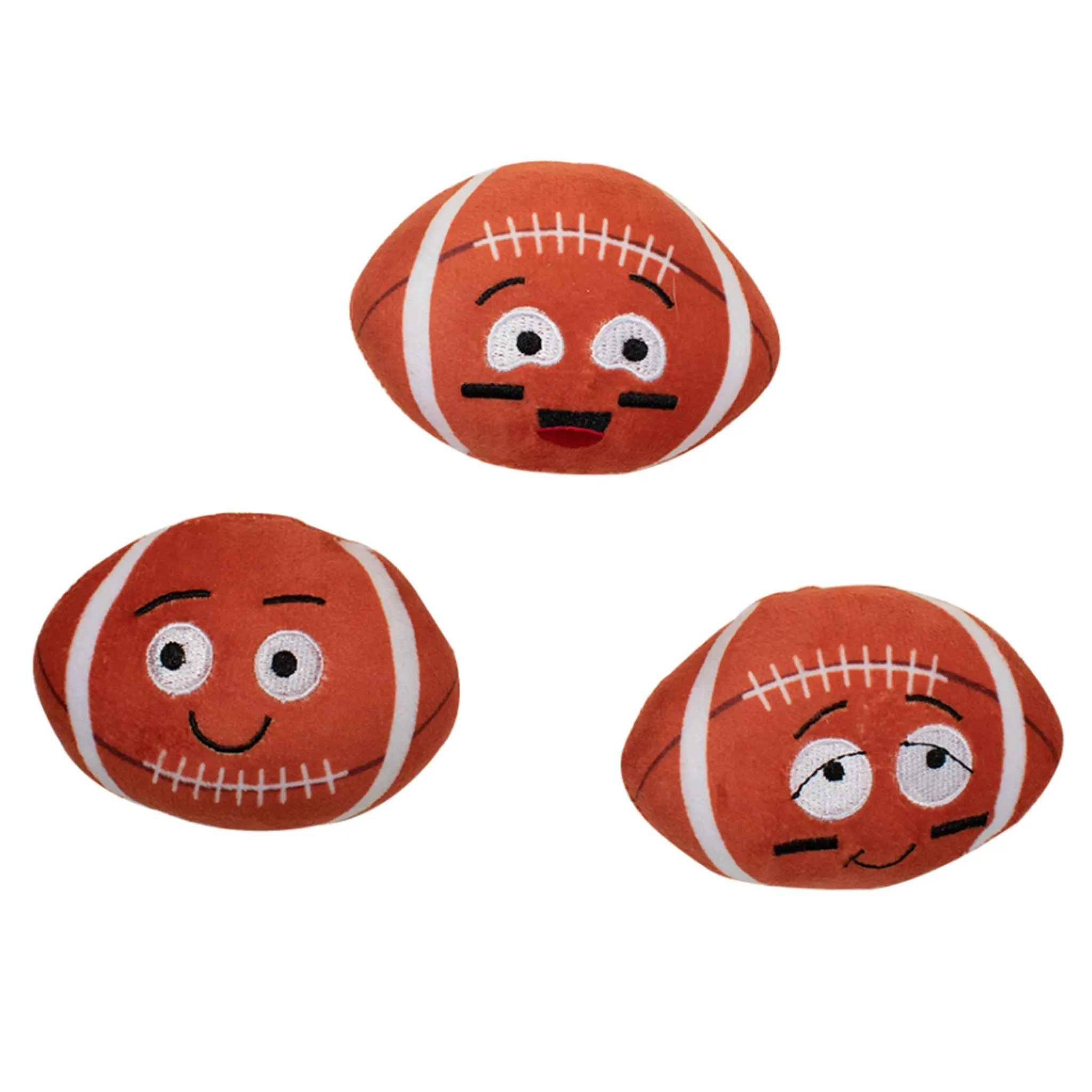Fringe Mini Footballs Dog Toys - 3 Pack