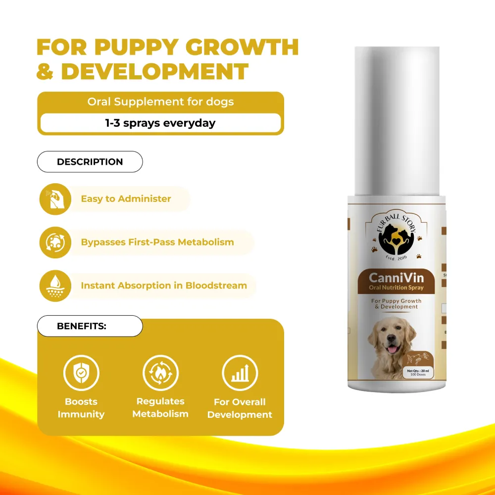 FurBall Story Cannivin Oral Nutritional Spray for Dogs