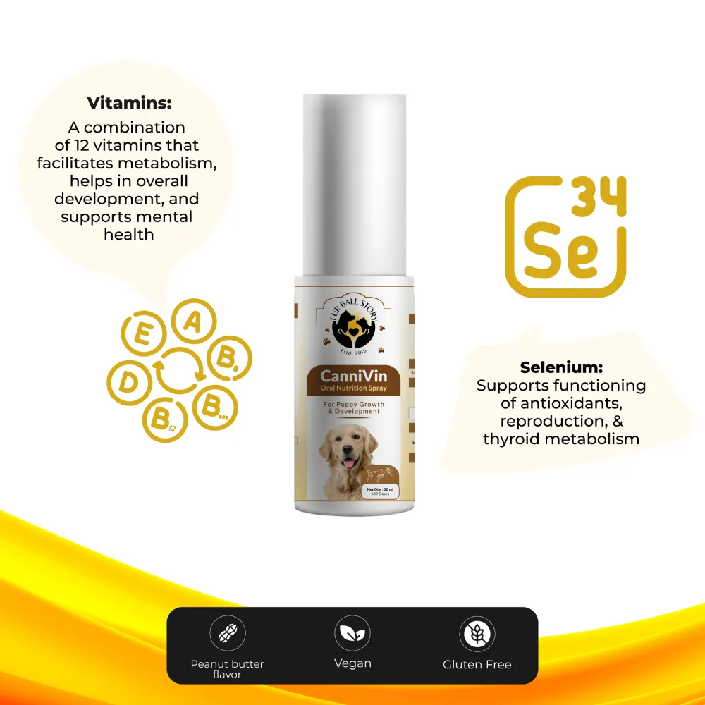 FurBall Story Cannivin Oral Nutritional Spray for Dogs