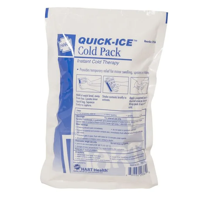 Hart Health 2930 QUICK-ICE Cold Pack, Kit Size, 5” x 6”, 1 Each