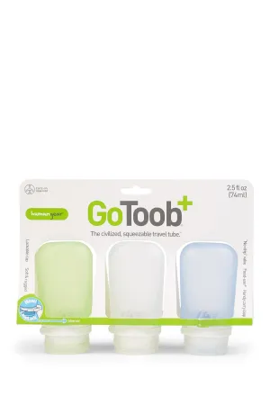 Humangear GoToob 3 Pack Clear Squeeze Tube // Medium