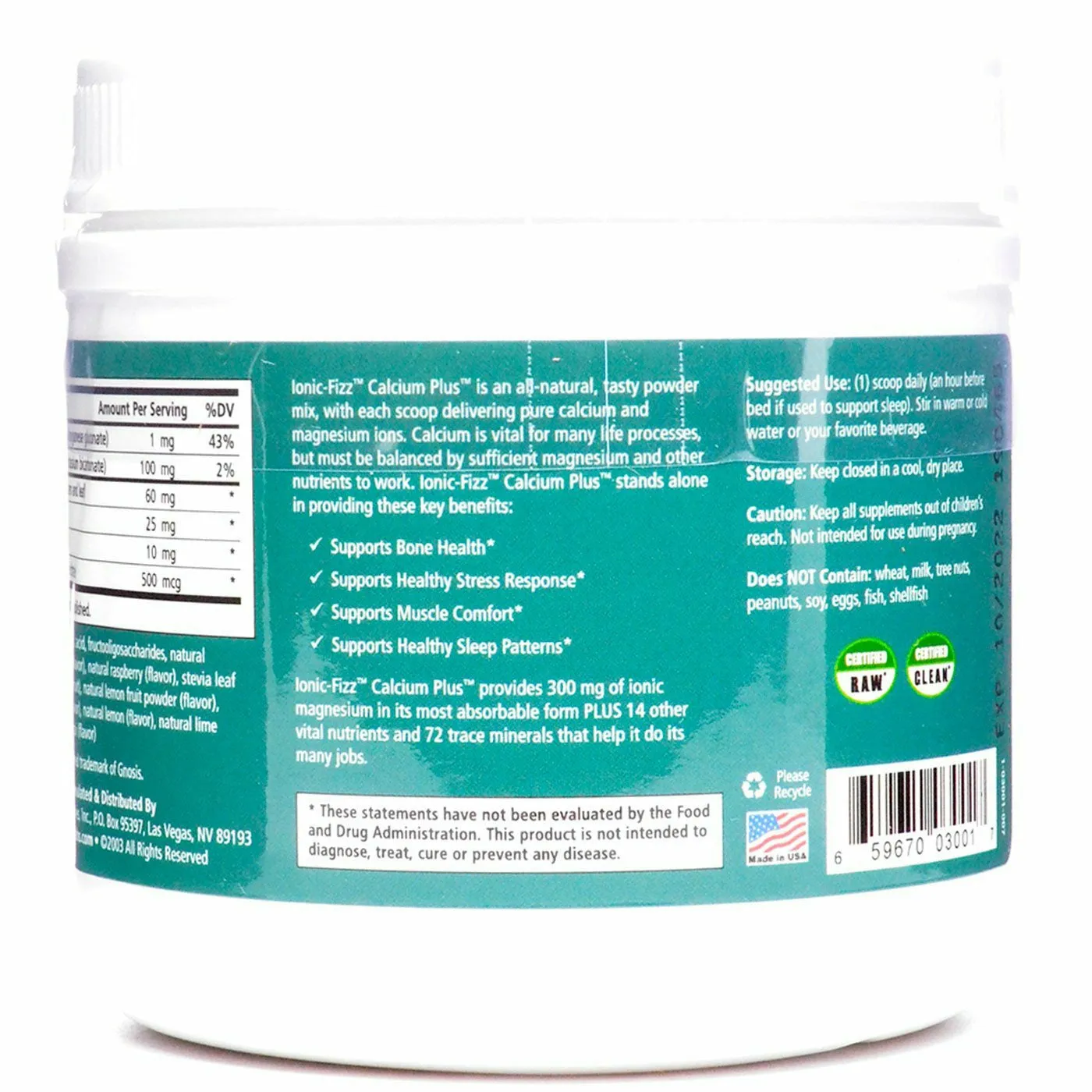 Ionic-Fizz Calcium Plus by Pure Essence