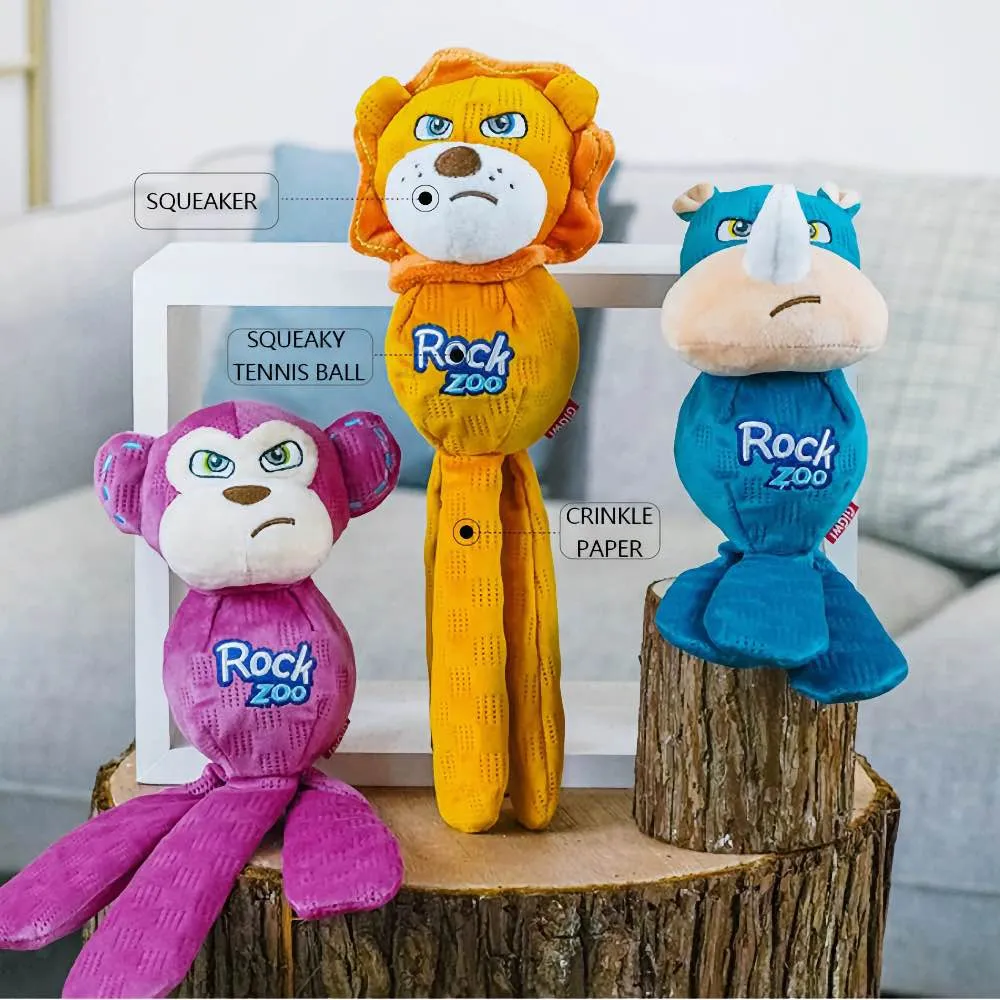 KOHE-VERSARY 8% OFF: GiGwi Rock Zoo Tug of War Dog Toy