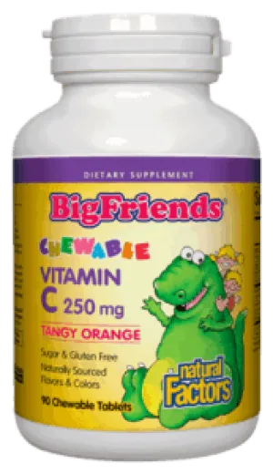 Natural Factors BigFriends Chewable Vitamin C 250 mg