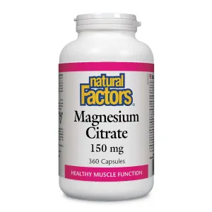 Natural Factors Magnesium Citrate (150mg) (360 Caps)