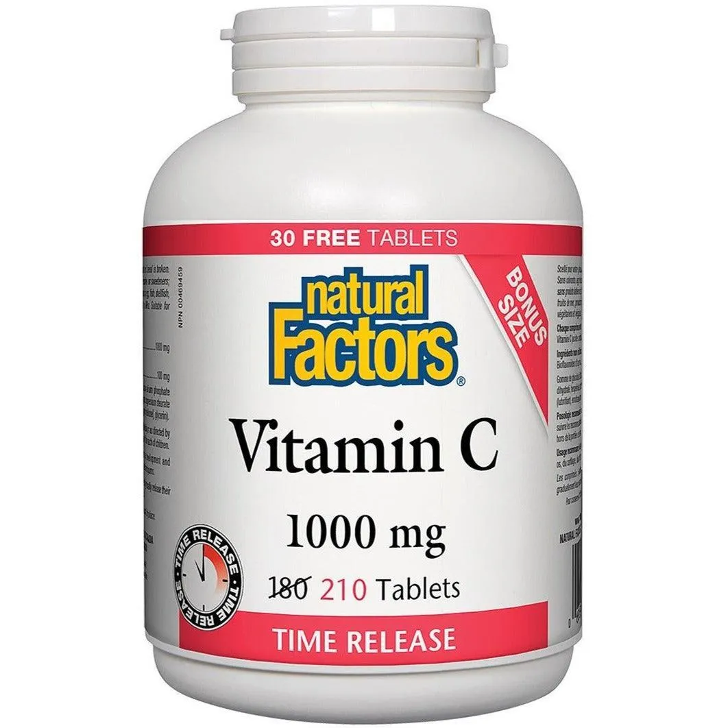 Natural Factors Vitamin C Time Release 1000mg 180 30 Tabs