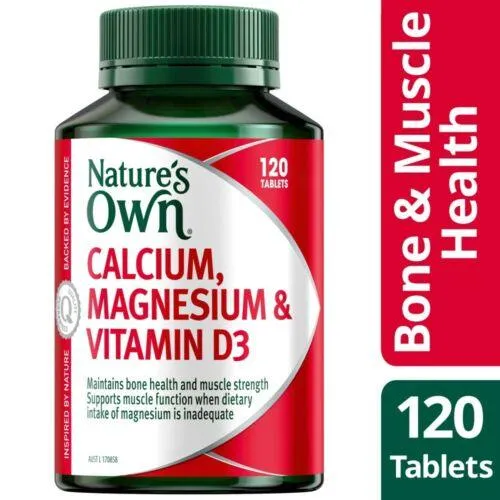 Natures Own Calcium & Magnesium With Vitamin D3 120 Tablets