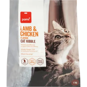 Pams Lamb & Chicken Flavor Cat Kibble 1kg