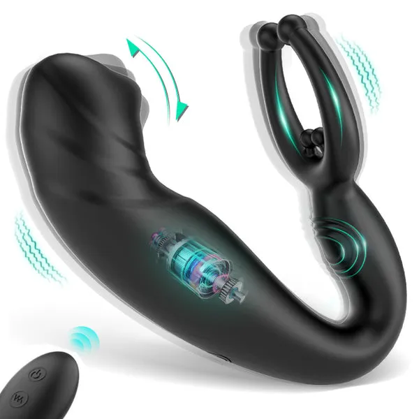 Sensatease - Bead Massage P-spot 9 Vibrating Prostate Massager with Remote Control