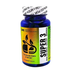 SHS SUPER 3 - Nutrient-Rich Superfood - 200mg - 60 Vegetable Capsules