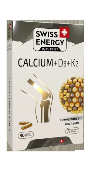 Swiss Energy, CALCIUM D3 K2, 30 Veggie Capsules blister