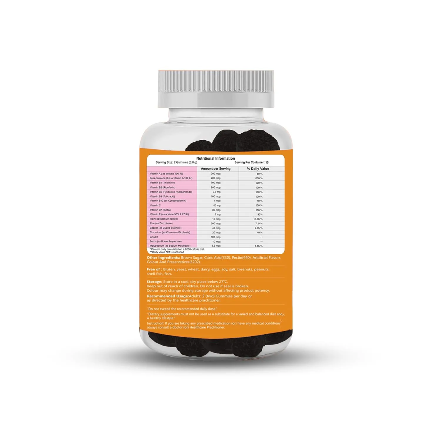 Top Gummy Multivitamin Gummies for Adults with 15 Vitamins & Minerals | Essential Vitamins For Growth, Development & Immunity | Gluten, Soy & Dairy Free - 30 Gummies (Orange Flavor) (Pack of 3)
