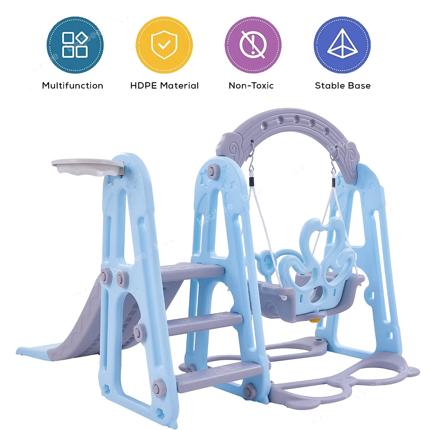 Twinkle 4 in 1 Swing and Slider Foldable Baby Garden Slide for Kids