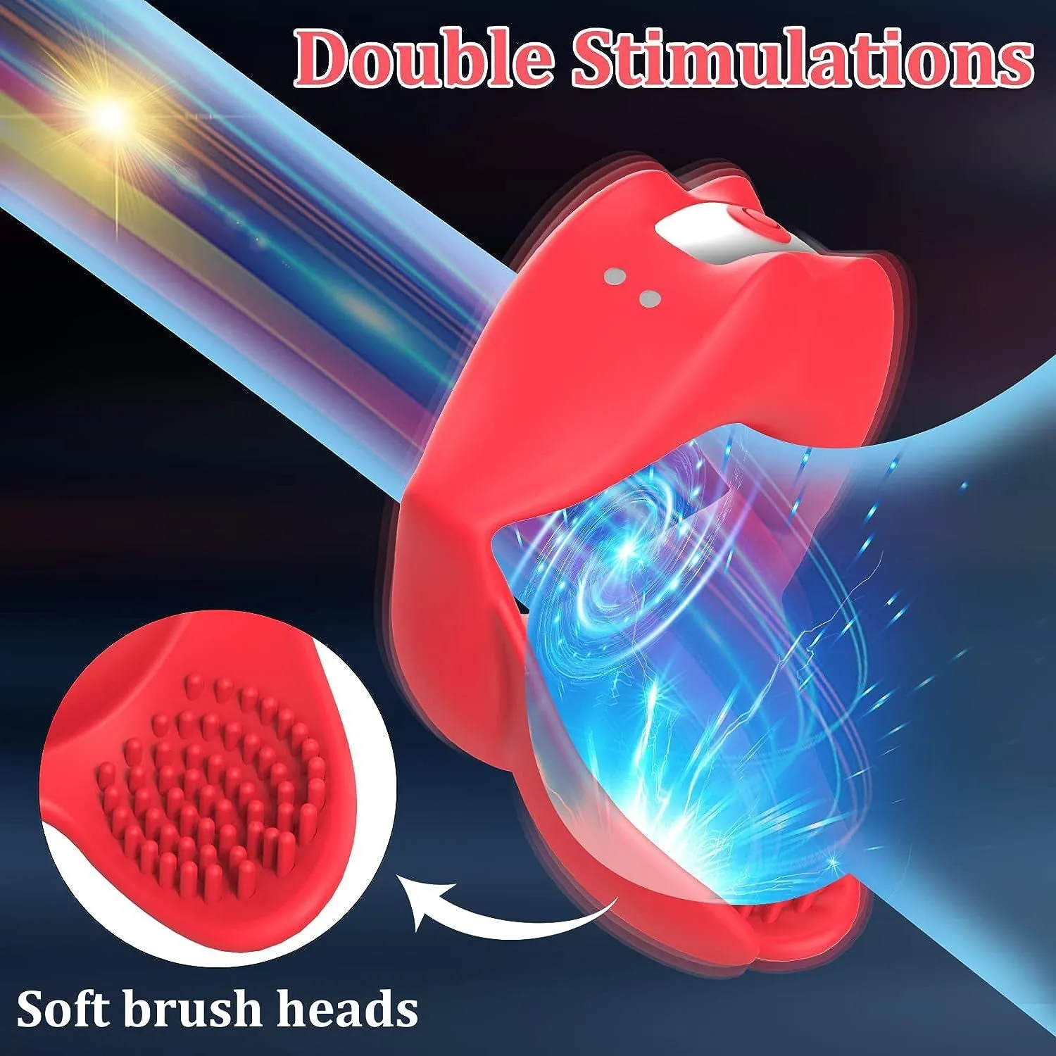 Vibrating Cock Ring Oral Sex Toys - Remote Control Penis Stimulator Mens Vibrator Couple Play