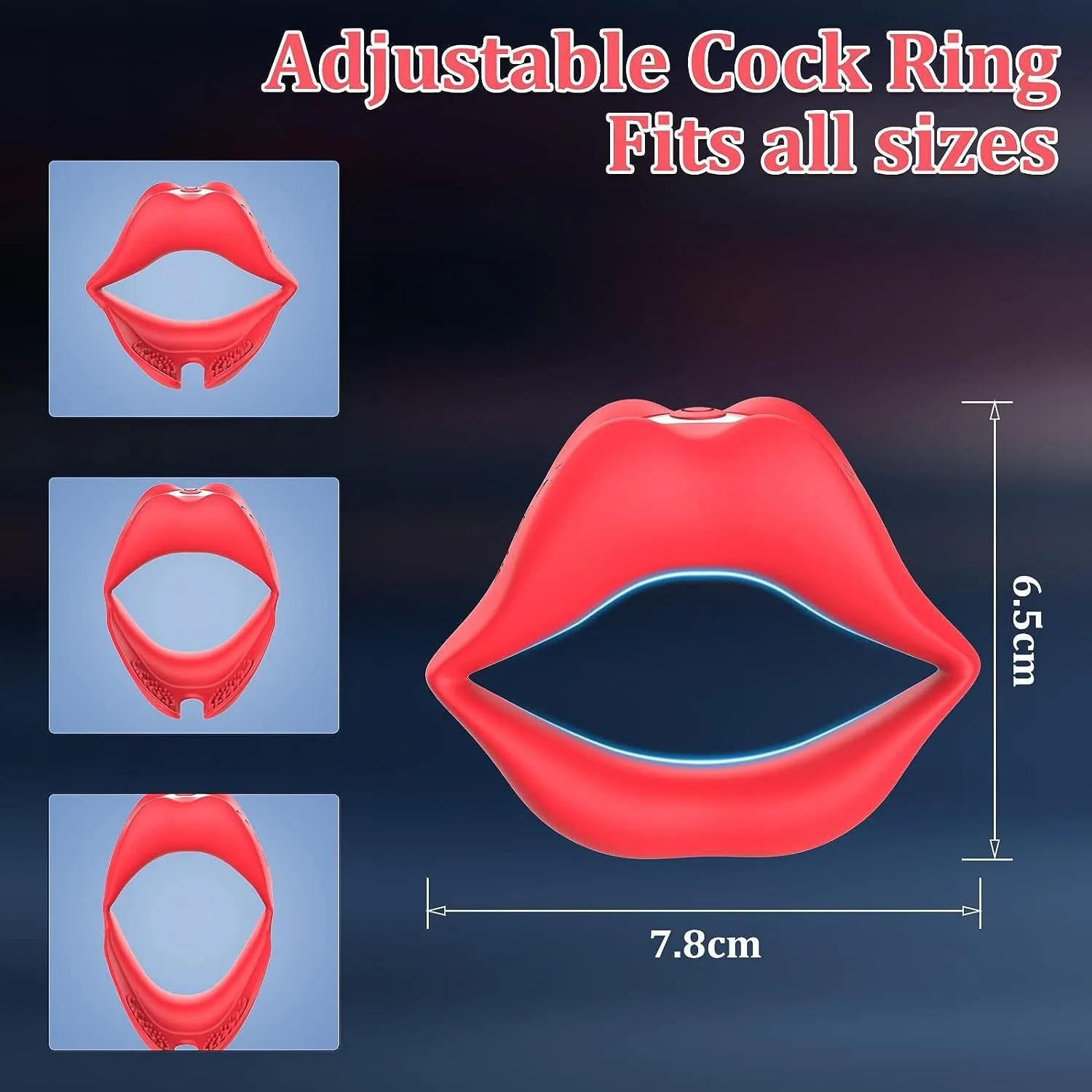 Vibrating Cock Ring Oral Sex Toys - Remote Control Penis Stimulator Mens Vibrator Couple Play