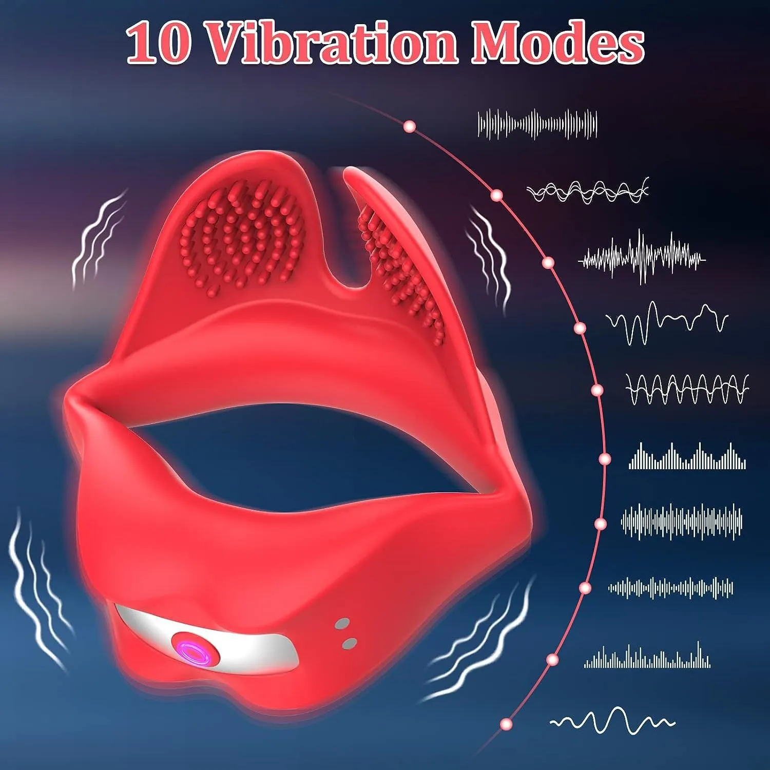 Vibrating Cock Ring Oral Sex Toys - Remote Control Penis Stimulator Mens Vibrator Couple Play