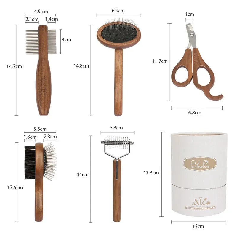 Wood Pet Grooming Kit & Natural Nail Care