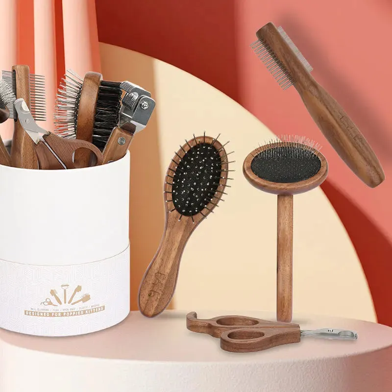 Wood Pet Grooming Kit & Natural Nail Care