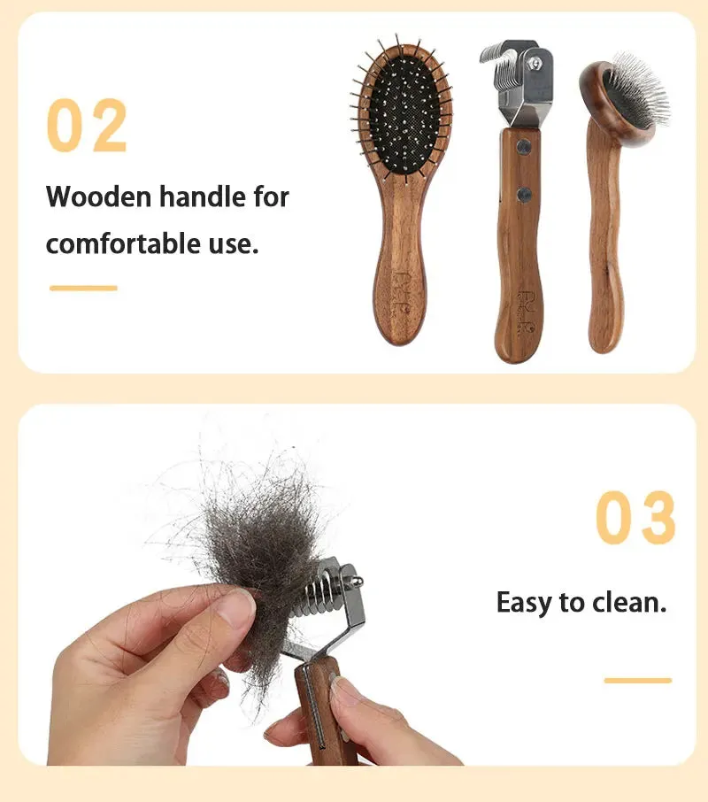 Wood Pet Grooming Kit & Natural Nail Care