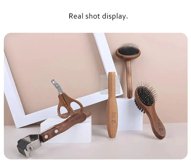 Wood Pet Grooming Kit & Natural Nail Care