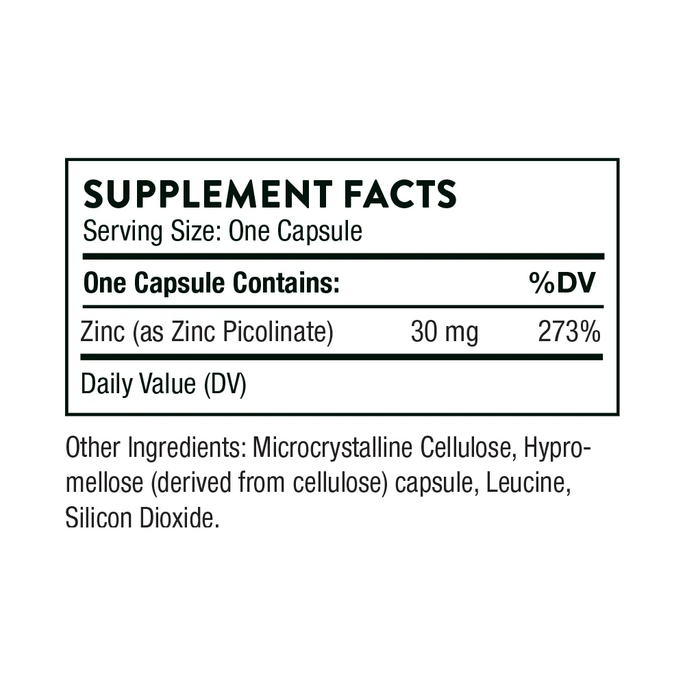 Zinc Picolinate 30mg | Advanced Absorption - 60 capsules